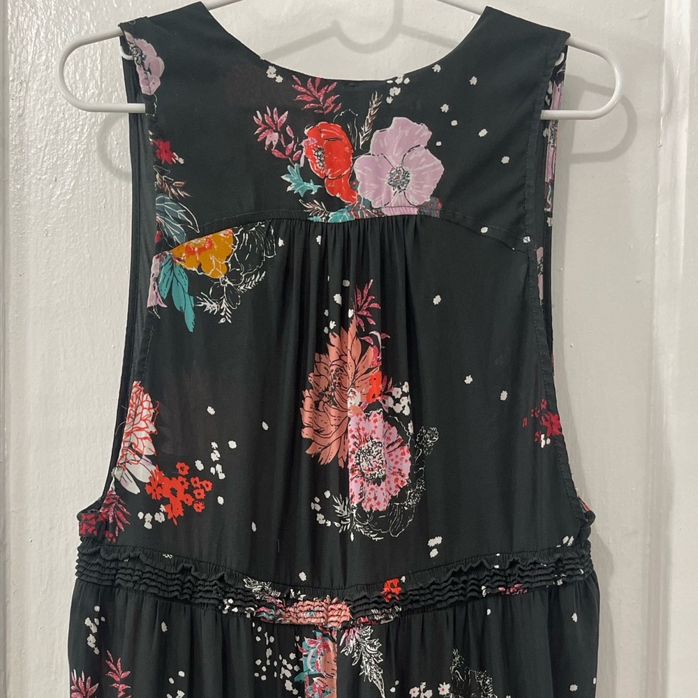 Free People Sleeveless Floral Print Top